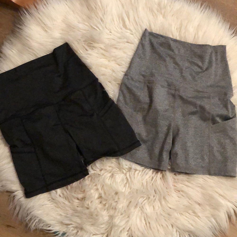 Two maternity biker shorts